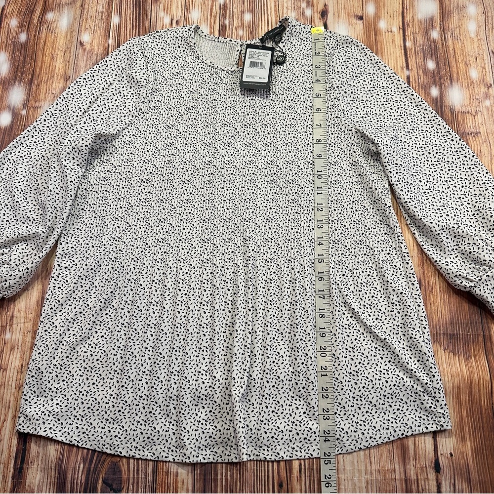 ADRIANA PAPEL PRINT KNIT PLEATED TRAPEZE TOP SIZE MEDIUM - Picture 10 of 13